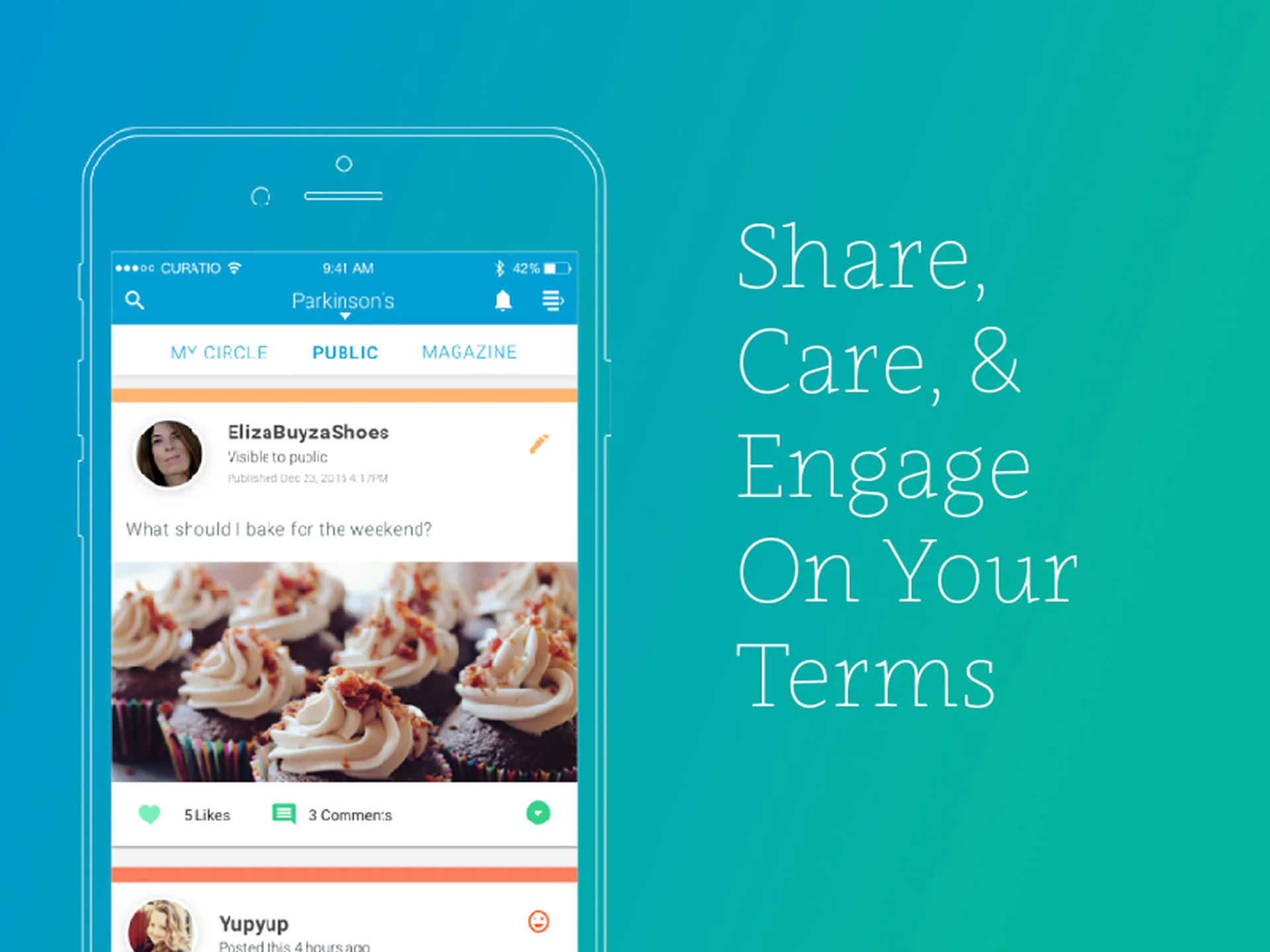Sharing Social Feed View.